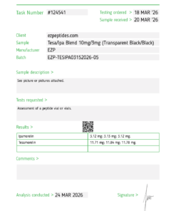 Alternative view of Tesamorelin / Ipamorelin Blend – 10mg / 3mg