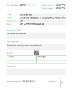 Alternative view of L-Carnitine 500mg-mL (10mL)